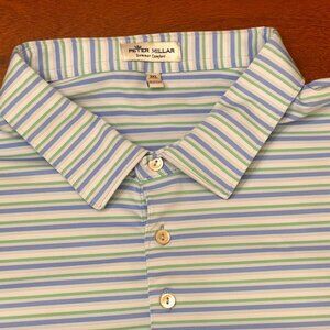 Blue Green Peter Millar Men's Summer Comfort Performance Polo